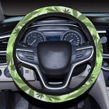 Canabis Marijuana Weed Pattern Print Design 01 Car Steering Wheel Cover