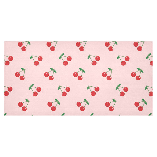 cherry pattern pink background Tablecloth