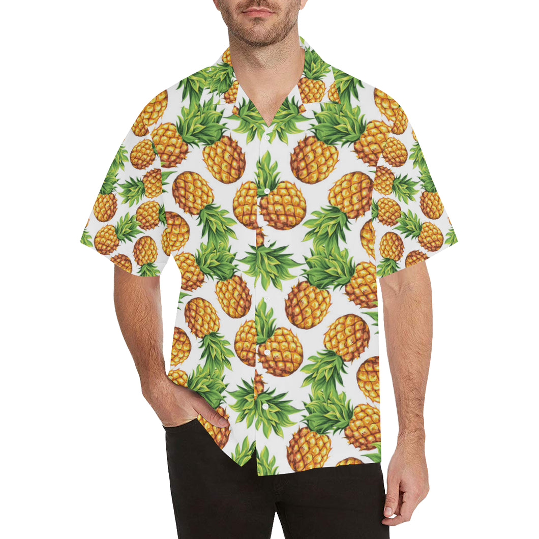 Pineapples design pattern Men's All Over Print Hawaiian Shirt