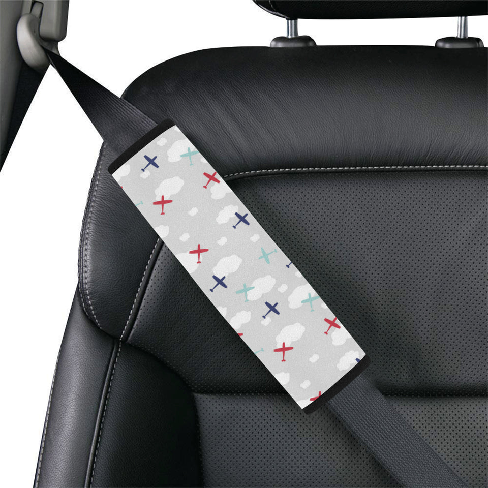 Airplane cloud grey background Car Seat Belt Cover