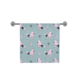 poodle dog pattern Bath Towel