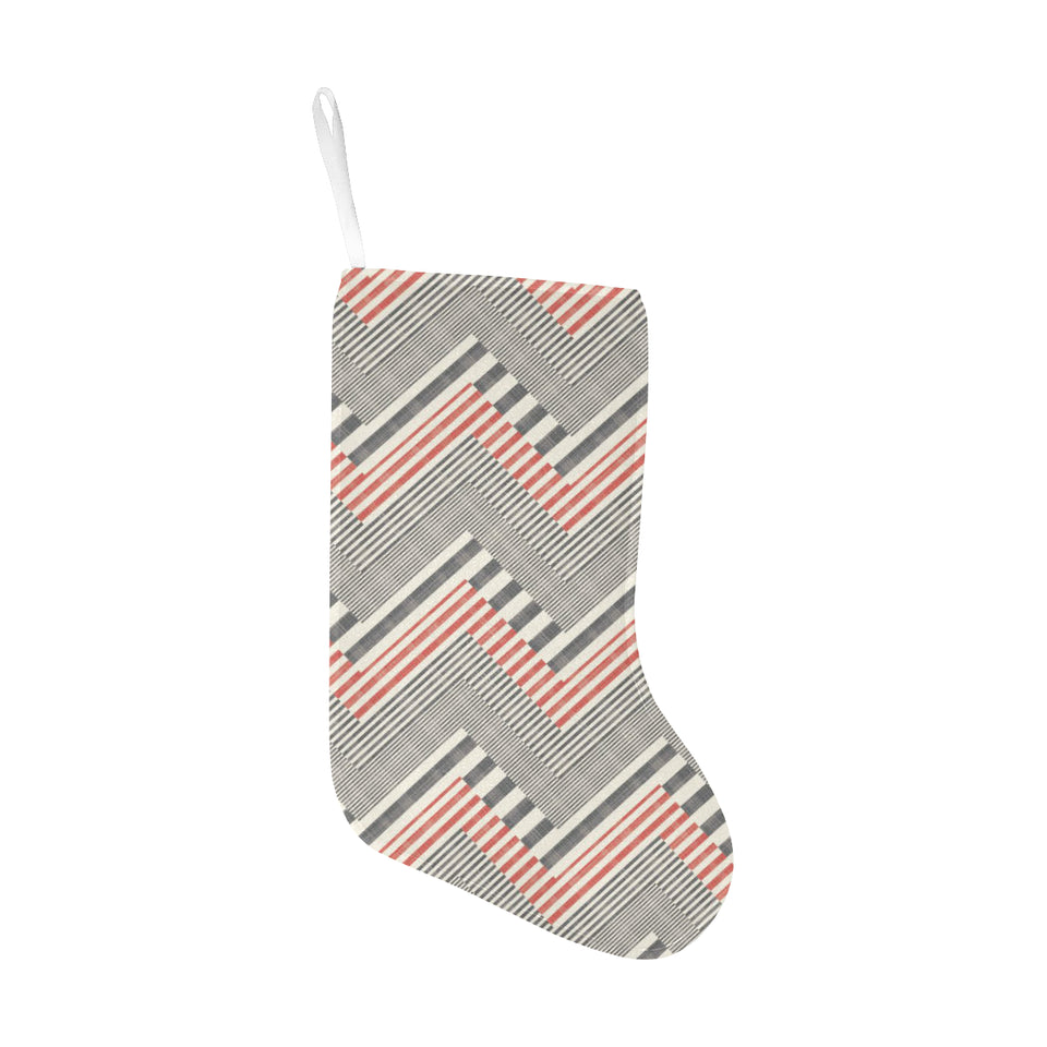 zigzag chevron striped pattern Christmas Stocking