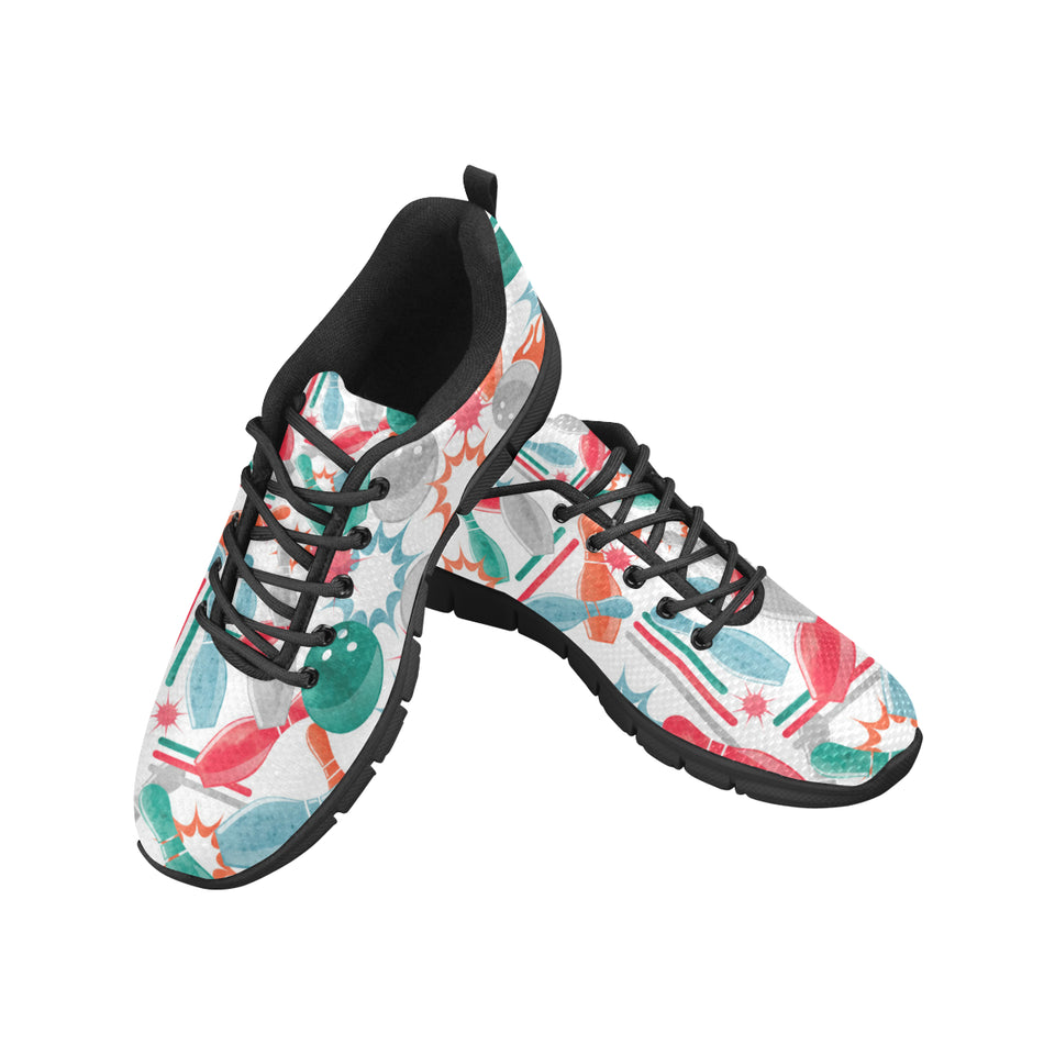 Watercolor bowling pattern Men's Sneaker Shoes
