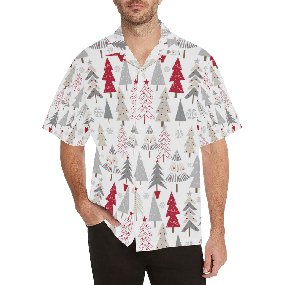 Cute Christmas tree pattern Men's All Over Print Hawaiian Shirt
