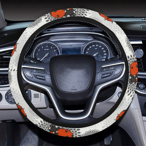 Ladybug Pattern Print Design 05 Car Steering Wheel Cover