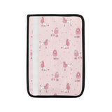 Poodle dog pink color theme Car Seat Belt Cover