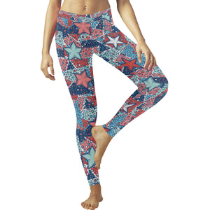 Hand drawn colorful starfish Women's Legging Fulfilled In US
