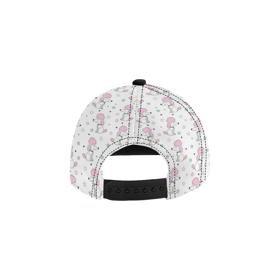 Cute poodle dog star pattern All Over Print Snapback Cap