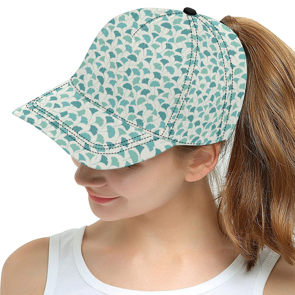 Green ginkgo leaves pattern All Over Print Snapback Cap