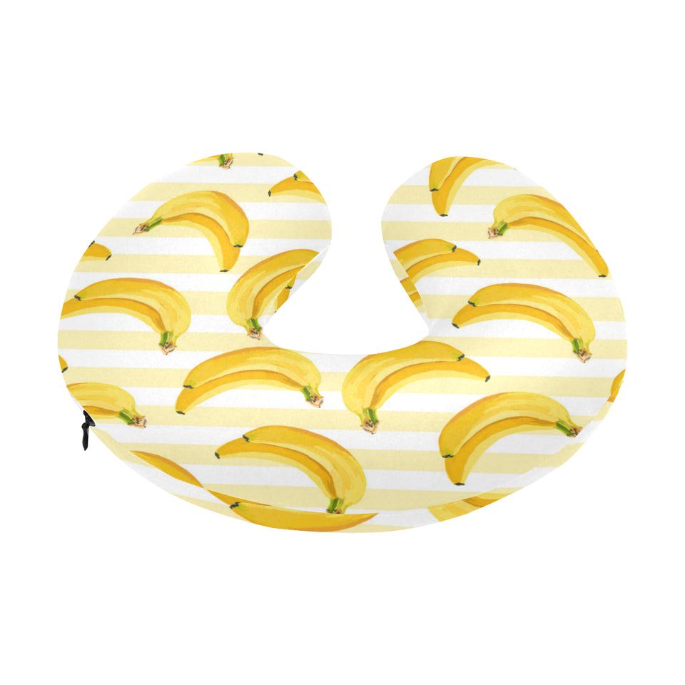 Banana pattern blackground U-Shaped Travel Neck Pillow