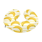 Banana pattern blackground U-Shaped Travel Neck Pillow