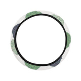 Chameleon lizard succulent plant pattern Car Steering Wheel Cover
