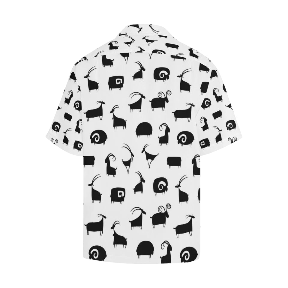 Goat ram pattern Men's All Over Print Hawaiian Shirt
