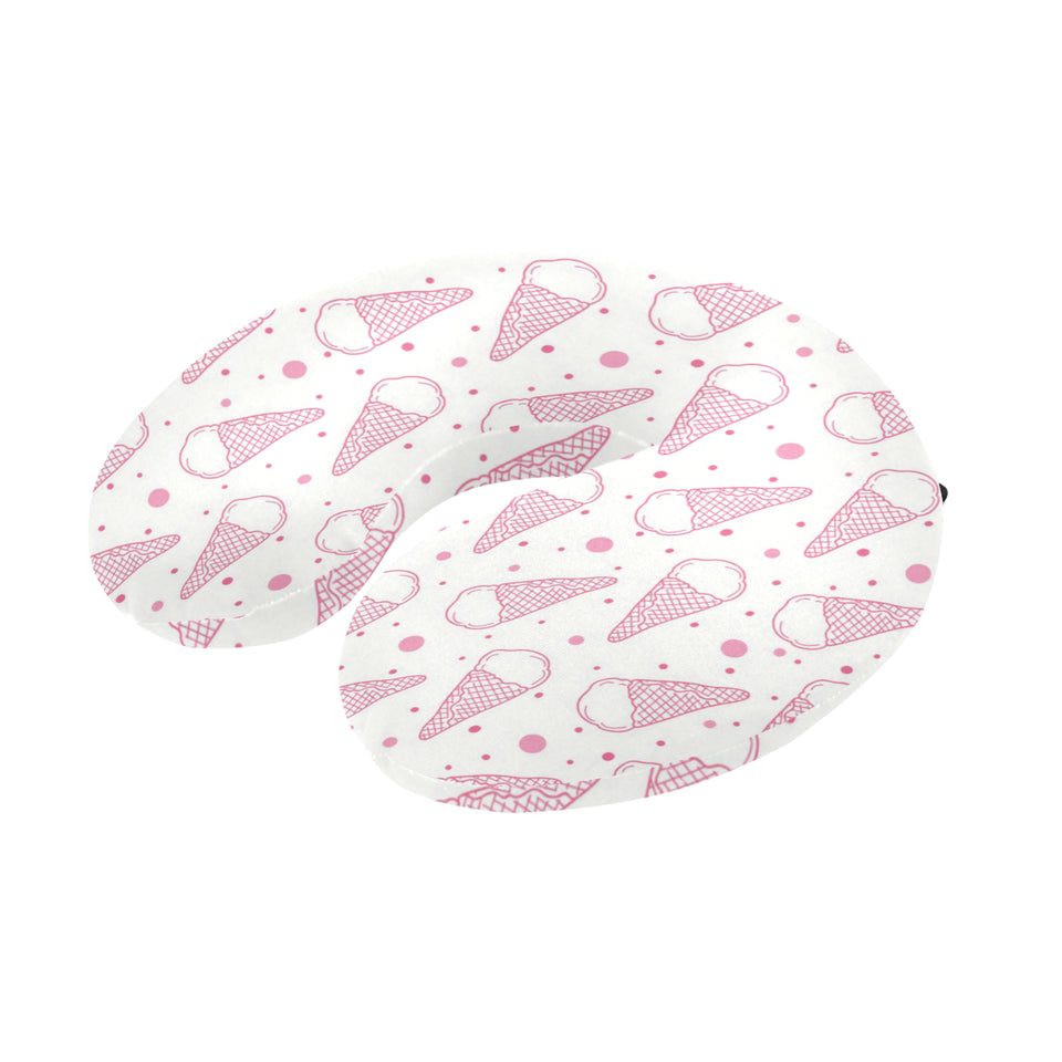 Hand drawn ice cream pattern U-Shaped Travel Neck Pillow