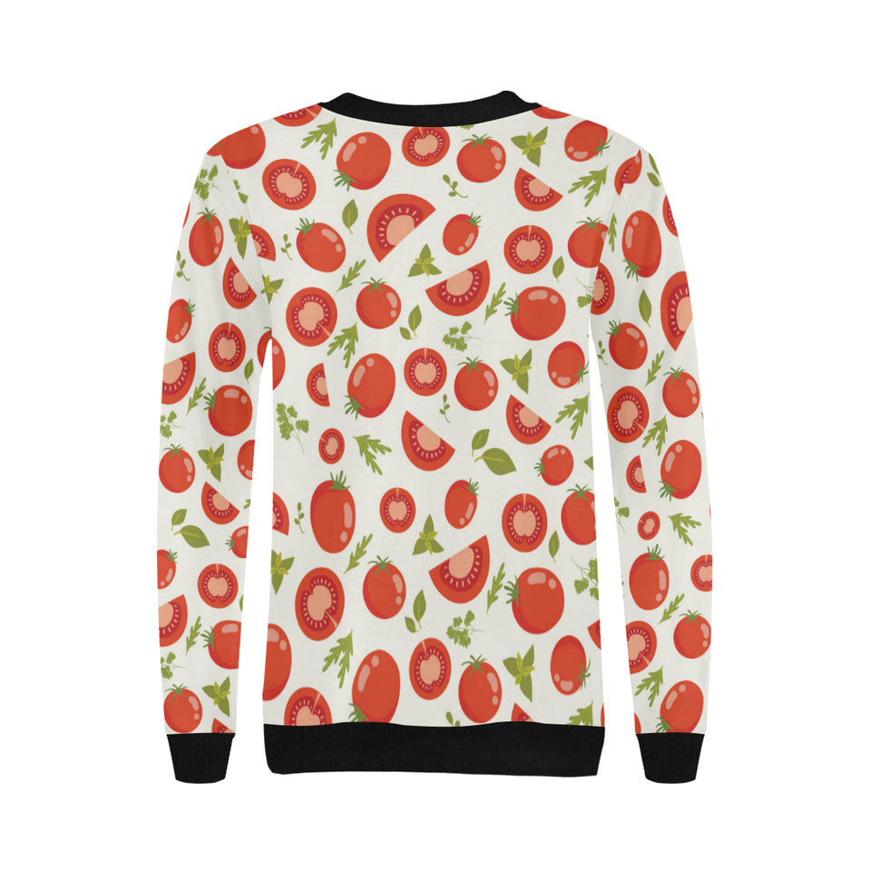 Tomato pattern Women's Crew Neck Sweatshirt