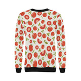 Tomato pattern Women's Crew Neck Sweatshirt