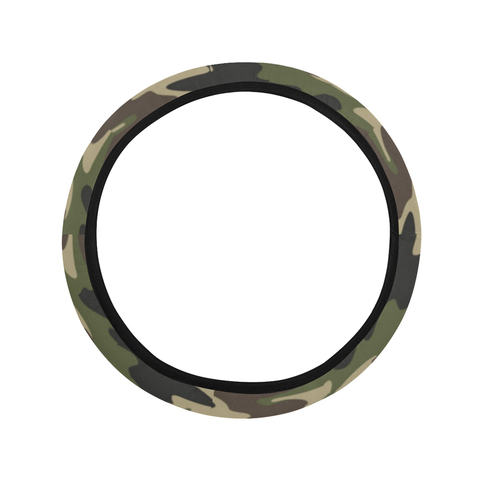 Dark Green camouflage pattern Car Steering Wheel Cover