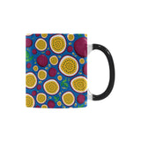 Passion fruit blue background Morphing Mug Heat Changing Mug