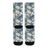 Sea turtle Polynesian Tribal design pattern Crew Socks