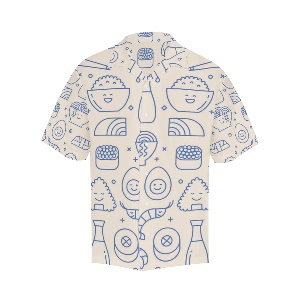 Cute sushi icon pattern Men's All Over Print Hawaiian Shirt