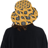 Boston terrier design pattern Unisex Bucket Hat