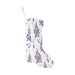 lavender flower design pattern Christmas Stocking