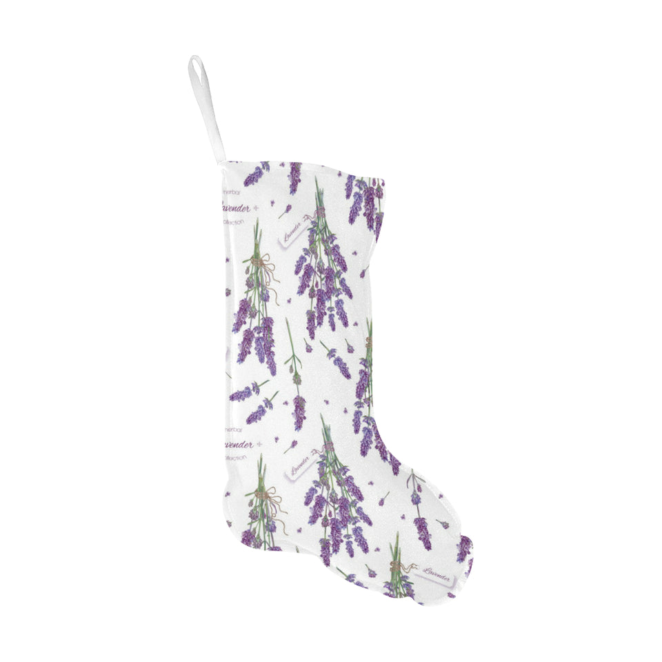 lavender flower design pattern Christmas Stocking