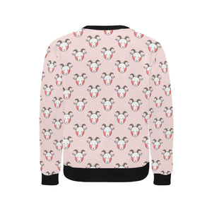 Cute goat pattern Men's Crew Neck Sweatshirt