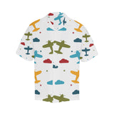 Airplane star cloud colorful Men's All Over Print Hawaiian Shirt