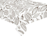 cacao beans leaves pattern Tablecloth