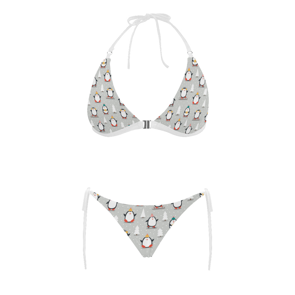 Cute Penguin christmas pattern Sexy Bikinis Two-Piece Swimsuits