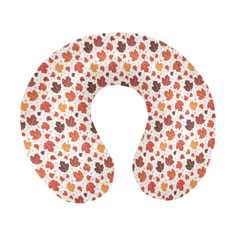 Colorful Maple Leaf pattern U-Shaped Travel Neck Pillow