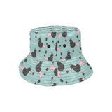 poodle dog green background Unisex Bucket Hat