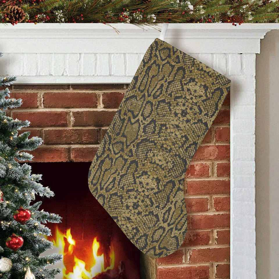 Snake skin pattern Christmas Stocking