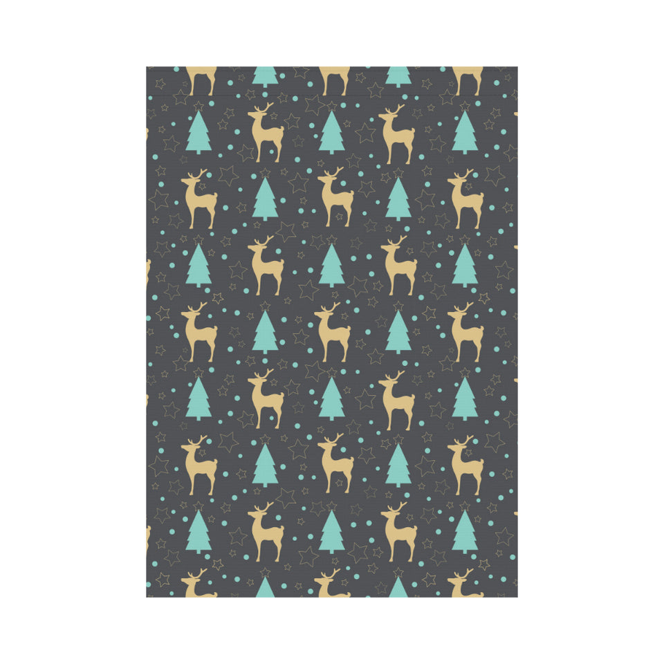 Deers star tree pattern House Flag Garden Flag