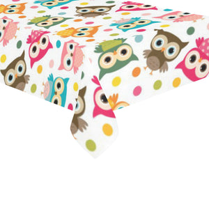 Color cute owl pattern Tablecloth