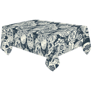 Sugar skull black white pattern Tablecloth