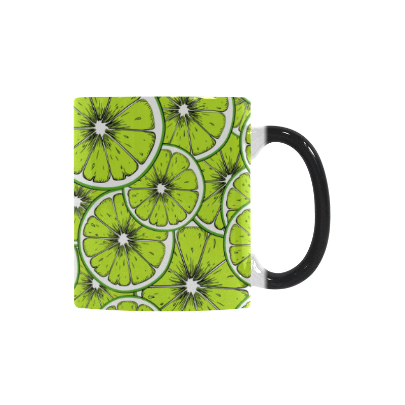 Slices of Lime design pattern Morphing Mug Heat Changing Mug