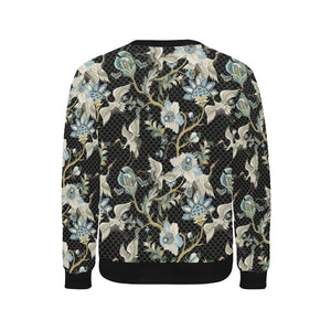 Japanese crane ornament elements Men's Crew Neck Sweatshirt
