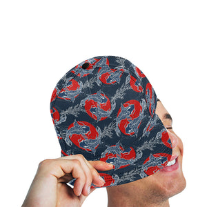 Fancy Carps hand drawn japanese art All Over Print Snapback Cap