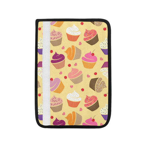 cake cupcake heart cherry pattern Car Seat Belt Cover