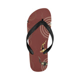 Fancy Carp red background Unisex Flip Flops