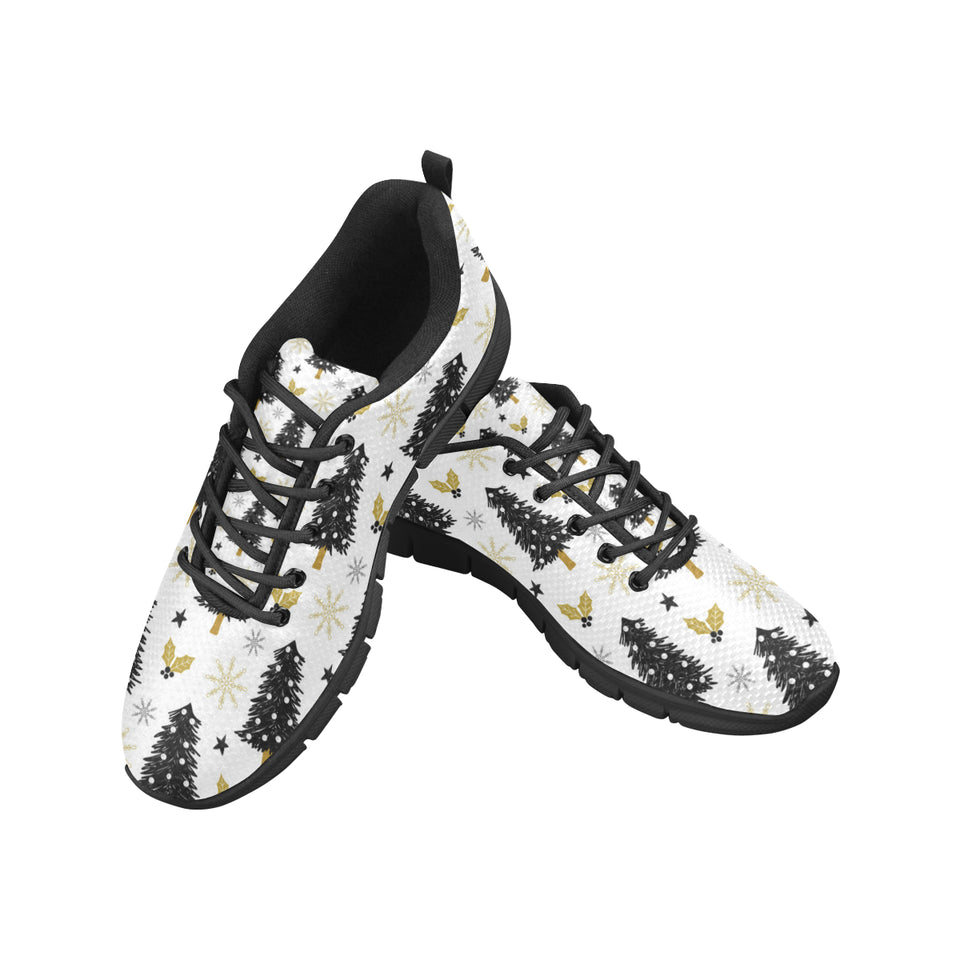 Christmas tree holly snow star pattern Men's Sneaker Shoes