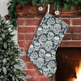 Sugar skull black white pattern Christmas Stocking