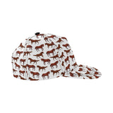 Horses running pattern background All Over Print Snapback Cap