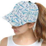 Watercolor dolphin pattern All Over Print Snapback Cap