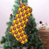 Daruma japanese wooden doll yellow background Christmas Stocking