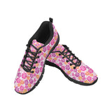 Hibiscus Pattern Print Design 01 Men's Breathable Sneakers ( Model 055)