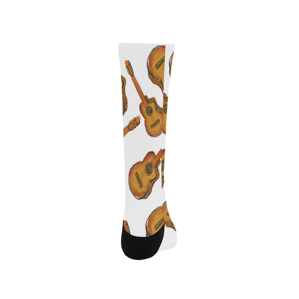 Paint Guitar Pattern Crew Socks