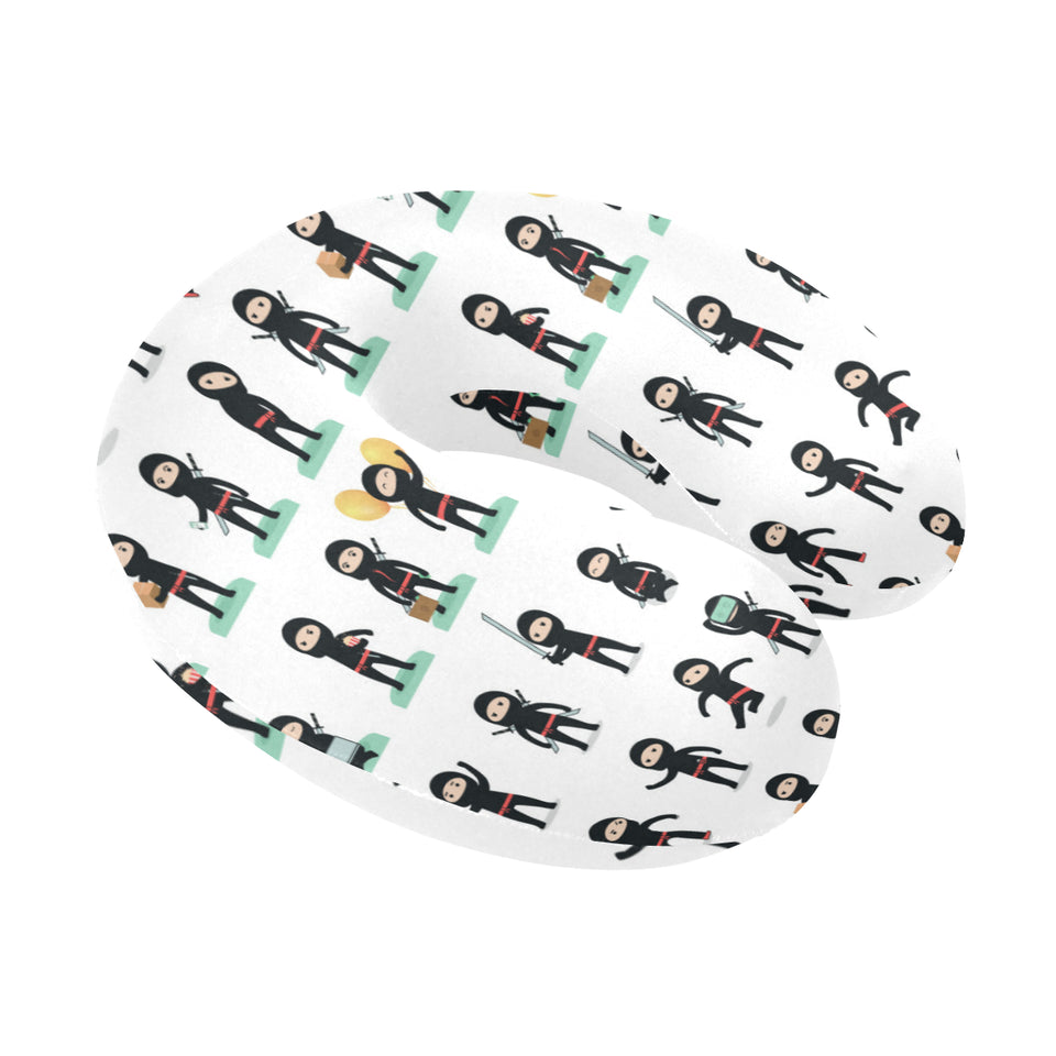 Cute ninja katana sword pattern U-Shaped Travel Neck Pillow